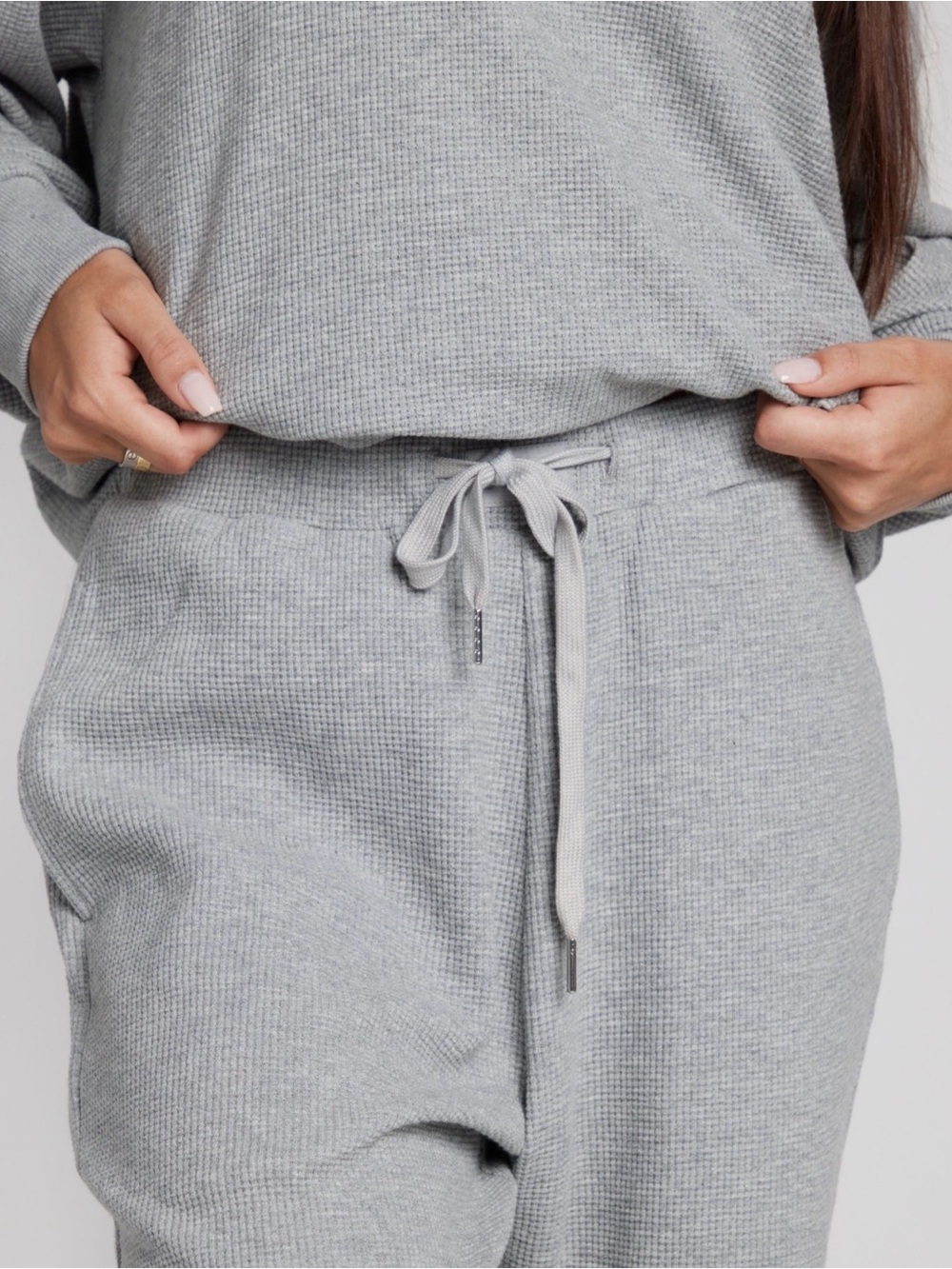 Comfrt Waffle Lounge Pant | Light Heather Gray | XL | NEW - Picture 3 of 6
